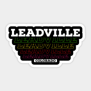 I Love Leadville Colorado USA Vintage Sticker